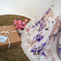 Batrisyia Mukena Sleting Bunga Putih