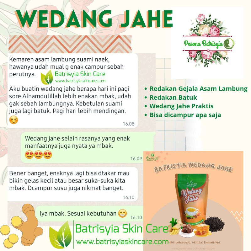 Manfaat Wedang Jahe Batrisyia Herbal