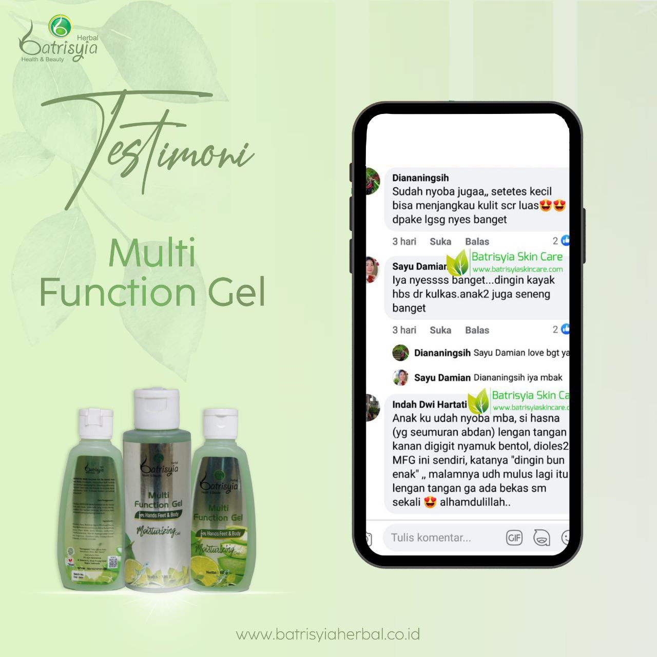 Testimoni Multi Function Gel