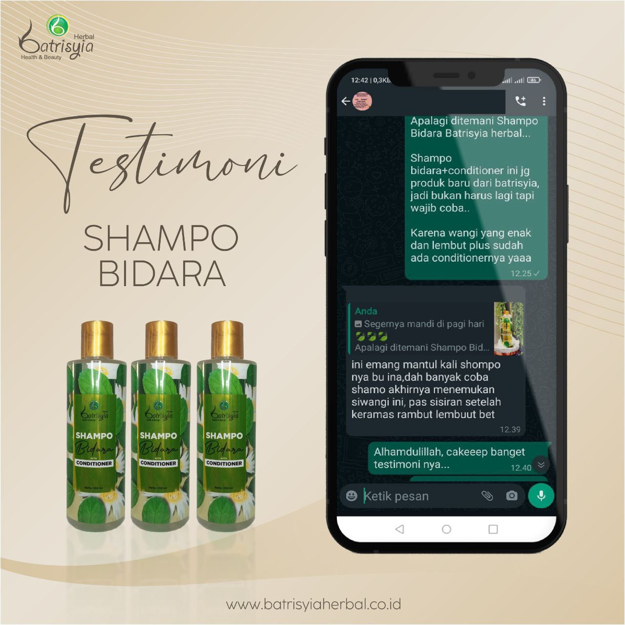 Testimoni Batrisyia Shampoo Bidara