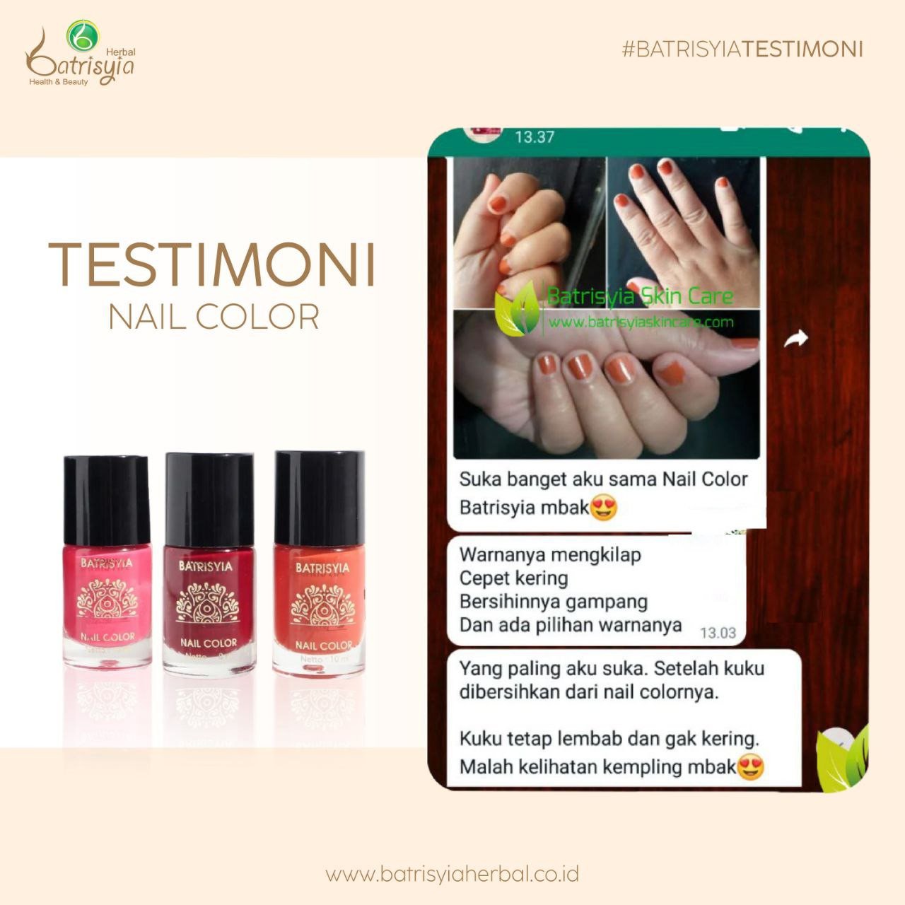 Testimoni Batrisyia Nail Colour