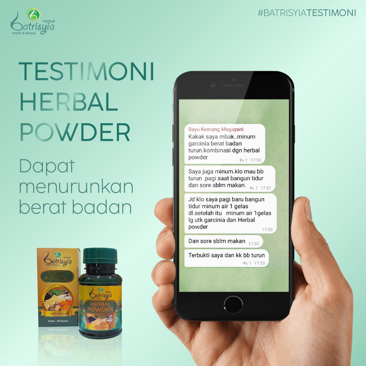 Testimoni Batrisyia Herbal Powder