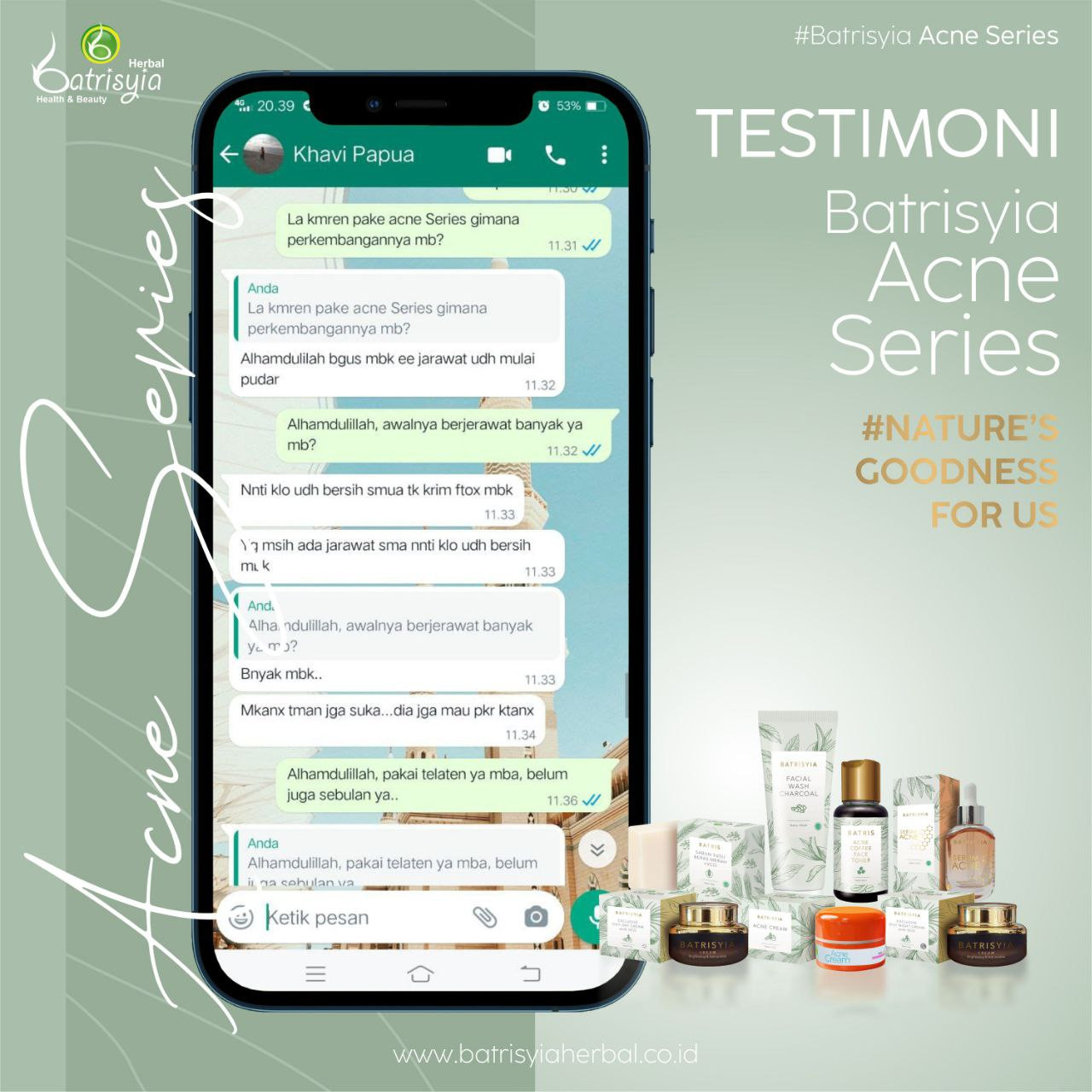 Testimoni Batrisyia Acne Series