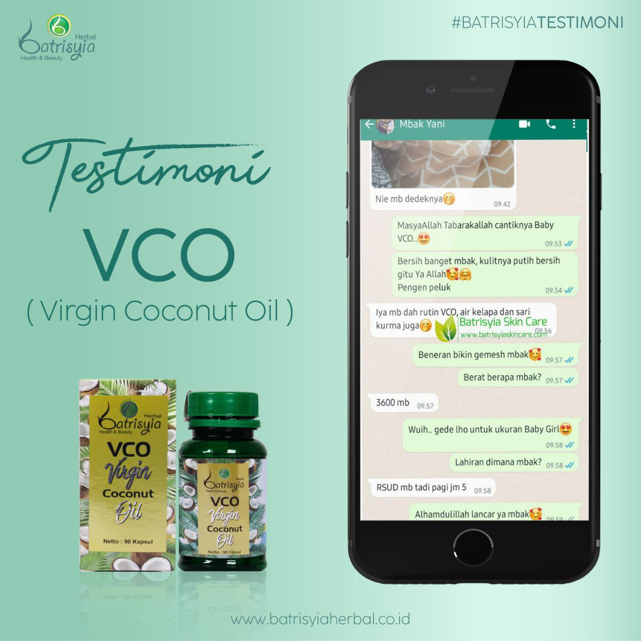 Testimoni Batrisyia VCO