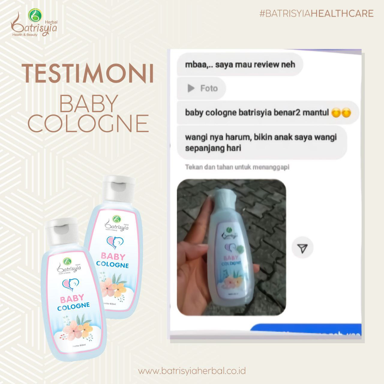 Testimoni Batrisyia Baby Cologne