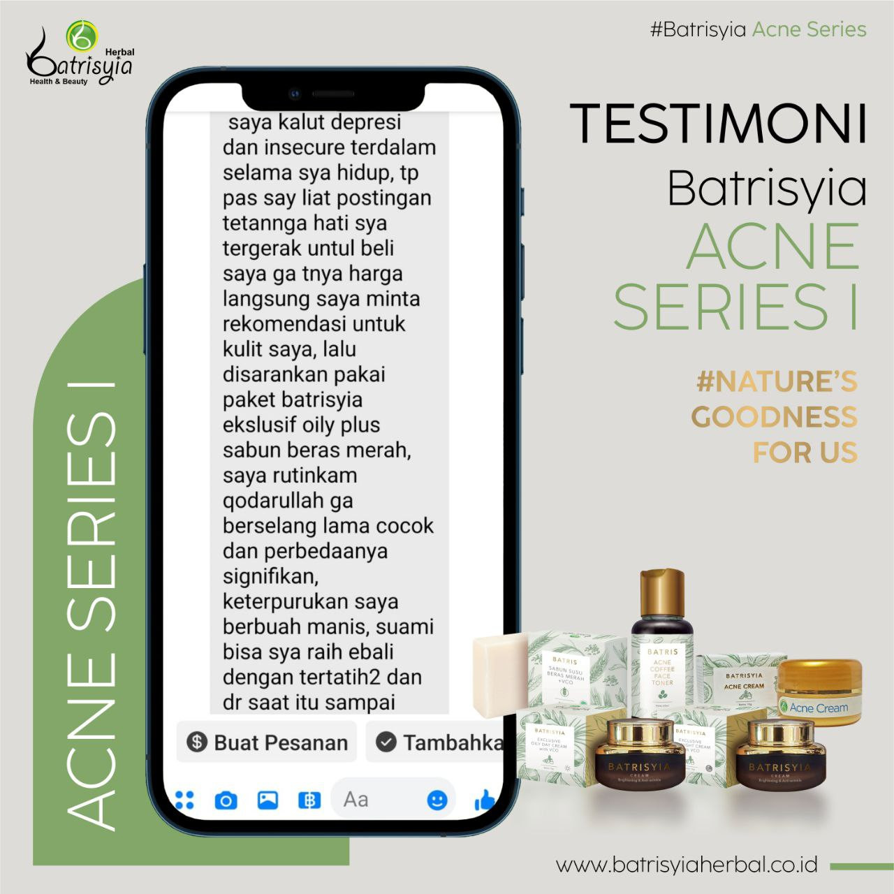 Testimoni Batrisyia Acne Series 1